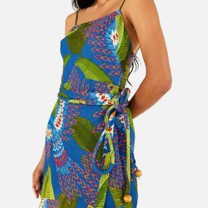 Farm Rio Blue Macaw Dress NWT